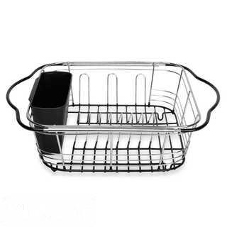 OVER-THE-SINK 3-IN-1 EXPANDABLE DISH RACK WITH INTEGRATED HANDLES