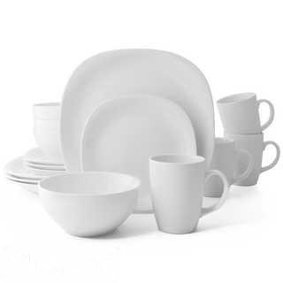 THOMSON POTTERY QUADRO 16-PIECE DINNERWARE SET IN WHITE