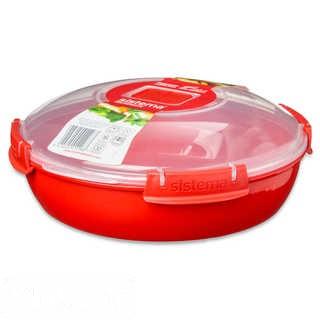 Sistema(R) 43.8 oz. Microwavable Plate in Red