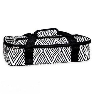 HOME ESSENTIALS & BEYOND INSULATED CASSEROLE CARRIER IN CHEVRON GREY                                