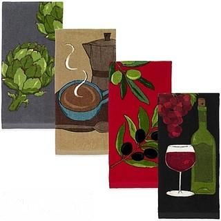 ALL-CLAD CAPPUCCINO PRINT KITCHEN TOWEL IN CAPPUCCINO                                               