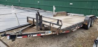 2012 PJ 6'11"x21 T/A Tilt Deck Car Carrier Trailer C/W Ball Hitch, 17' Tilt Section. S/N 4P5T62028C1163475. Unit 131