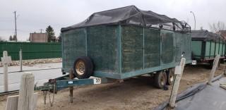 1992 Homemade 7'6"x18' T/A High Side Trailer, C/W Ball Hitch, Top Cover, Rear Door. Unit 37