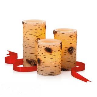 LOFT LIVING 3-PIECE FLAMELESS LED HARVEST PILLAR CANDLE SET
