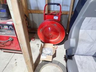 Metal Banding Cart w/ 2 Rolls Banding and Clips. **LOCATED IN MILK RIVER**