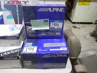Lot of Alpine TDM7526S FM/AM Cassette Receiver and Alpine CHM-S601 CD Remote Changer. **LOCATED IN MILK RIVER**