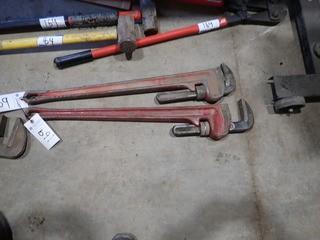 Lot of 2 Ridgid 36" Pipe Wrenches. **LOCATED IN MILK RIVER**