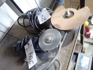 Lot of Black & Decker 7" Angle Grinder and Strongarm 5" Angle Grinder. **LOCATED IN MILK RIVER**