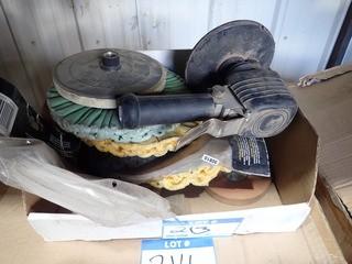 Lot of Pneumatic Disc Sander and Accessories. **LOCATED IN MILK RIVER**