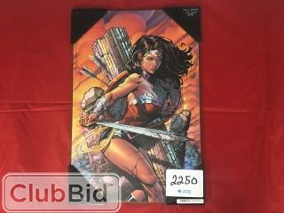 PLAQ WW SPOT METALLIC 13X20 Wonder Woman