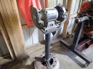 ITC 6" Pedestal Grinder w/ Face Shield. **LOCATED IN MILK RIVER**