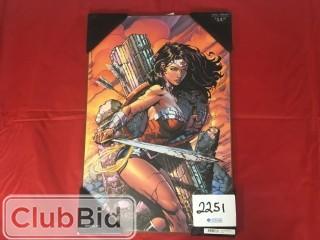 PLAQ WW SPOT METALLIC 13X22 Wonder Woman