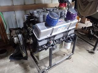 AMS Built Chevrolet 350 Basic V8 Alcohol Race Engine w/Magneto, Alcohol Hat.  **LOCATED IN MILK RIVER**