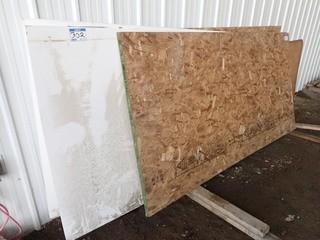 Lot of 3 Sheets 3/8" OSB, 3 Sheets 1/2" OSB, 2 Sheets 3/8" Puck Board, etc. **LOCATED IN MILK RIVER**