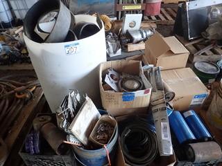 Lot of Asst. Donaldson Filters, Belts, Steel 4" Replacement Rollers, etc. **LOCATED IN MILK RIVER**