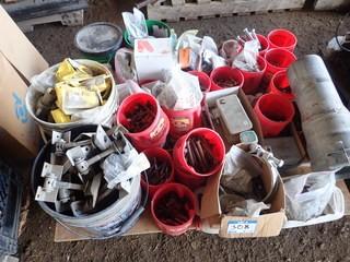 Lot of Asst. Heavy Duty Nuts, Bolts, Washers, Clamps, etc. **LOCATED IN MILK RIVER**