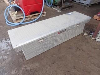 Challenger Checkerplate Aluminum Crossover Toolbox. **LOCATED IN MILK RIVER**