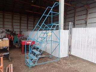 Mobile 9' Warehouse Ladder. **LOCATED IN MILK RIVER**