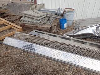 Lot of Aluminum Grated Plates and Checkerplate. **LOCATED IN MILK RIVER**