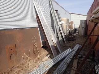 Lot of Approx. 12pcs Metal Grating, Aluminum Platforms, Trailer Sides, etc.  **LOCATED IN MILK RIVER**