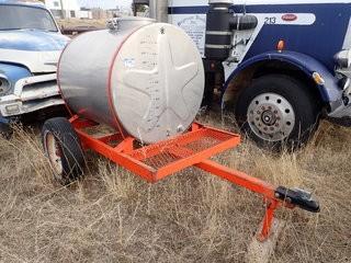 Single Axle Water Trailer w/ Stainless Steel 240gallon Tank. **LOCATED IN MILK RIVER**