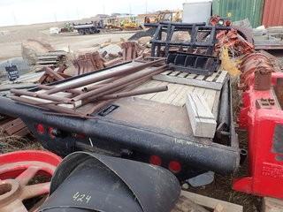 12' Truck Deck w/ Rear Live Roll and Gin Poles. **LOCATED IN MILK RIVER**