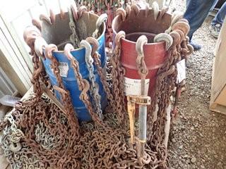 Lot of Heavy Duty Chains, Ratchet Boomers, etc. **LOCATED IN MILK RIVER**