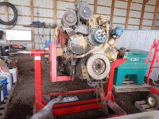 Cat 3406 Peak C&E Diesel Engine w/ Heavy Duty Engine Stand. **LOCATED IN MILK RIVER**