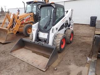 2014 Bobcat S650 Skid Steer. Bobcat Tier 4 Diesel Engine, 12-16.5 Tires, Heated EROP, High Lift, 72" Cleanout Bucket, Showing 1,955hrs. SN ALJ812248. **BEING USED FOR LOADOUT, CANNOT BE REMOVED UNTIL THUR. MAY 2 @ 2PM UNLESS RELEASED EARLY BY CENTURY-LOCATED IN MILK RIVER**