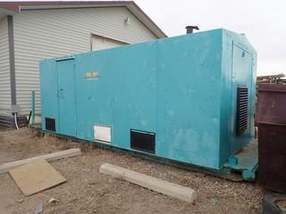 2011 Skid Mounted 125Kva 125Kw Standby 240/480 Volt Genset w/ Doghouse. Caterpillar 3304B Diesel engine, Caterpillar SR4 Generator, Showing 4,825hrs, Explosion Proof Lighting. SN SCA04710. **LOCATED IN MILK RIVER**