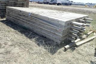 Lot of (6) 14'x8' Swamp Mats, Approx. (46) 14'x8' Swamp Mats by Front of Property and 4 Steel Ramps. **LOCATED IN MILK RIVER**