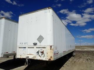 1984 Fruehauf FB9-F2W61-48-102 48' Tandem Axle Dry Van Trailer. 11R22.5 Tires, Steel Dayton Wheels, 23,000lbs Axles, Man Door, Barn Door CVIP Expired 09/18. VIN 2H8V04826ES061102. **LOCATED IN MILK RIVER**