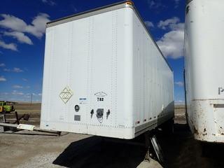 1996 Hyundai V12280151FJPR Single Axle Tool Crib Trailer. 11R22.5 Tires, Steel Budd Wheels, 20,000lbs Axles, Roll-up Rear Door, Horizontal Air Compressor, Lighting, Shop Benches, Shelving. VIN 3H3V281CX11017065. **LOCATED IN MILK RIVER**