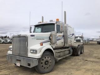 2016 Western Star 4900FA Tandem Axle Truck Tractor. Detroit DD16 560hp Diesel Engine, 18-Speed Transmission, Air Ride Suspension, 13,300lbs Front Axle, 46,000lbs Rear Axles, 11R24.5 Tires, 237" W/B, Aluminum Budd Wheels, 48" Flat Top Sleeper, Sliding Fifth-Wheel Hitch, Gardner Denver T5CDL9L 400 CFM Blower, Engine Heater, Double Lockups, Showing 266,392kms and 7,182hrs. VIN 5KJJAED17GPGW3252. **LOCATED IN SEXSMITH**