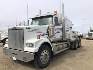 2016 Western Star 4900FA Tandem Axle Truck Tractor. Detroit DD16 560hp Diesel Engine, 18-Speed Transmission, Air Ride Suspension, 13,300lbs Front Axle, 46,000lbs Rear Axles,  11R24.5 Tires, 237" W/B, Aluminum Budd Wheels, 48" Flat Top Sleeper, APU, Blower, Showing 277,695kms. VIN 5KJJAED15GPGS2036. **LOCATED IN SEXSMITH**