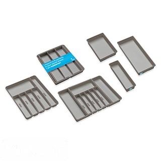 MADESMART SIX COMPARTMENT CUTLERY TRAY IN GREY                                                      
