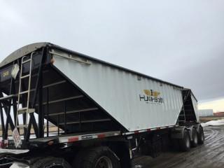 2015 Lode King Super B  Tridem Axle 28' Lead and Tandem Axle 30' Pup Grain Trailers. 66,000lbs Axles, 11R24.5 Tires, Steel Budd Wheels, Air Ride Suspension, Tire Max Air System, Tarps, 2 Hoppers. VIN 2LDHG2836FF060177(Lead VIN) 2LDHG3027FF060178(Pup VIN) **NOTE: OUT OF SERVICE, DAMAGE TO BOTH FRONT BUMPERS, MISSING 2 TIRES AND RIMS-LOCATED IN SEXSMITH**