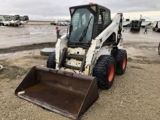 2005 Bobcat S250 Skidsteer.  Diesel 75hp Engine, 12-16.5 Tires, Cab, Q/C Bucket, Auxiliary Hydraulics, Showing 5,443hrs. SN 526015294. **LOCATED IN SEXSMITH**