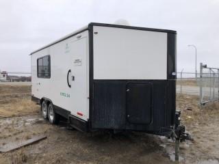 2014 Fork RV V-Nose Mobile Office Trailer, 8'5"x22', Ball Hitch, TV, Fridge, Microwave, Air Conditioning, Storage Cabinets, Couch. VIN 1F9SLB224ES217401. **LOCATED IN SEXSMITH**