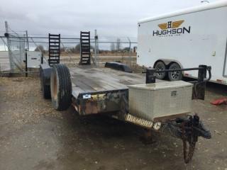 2014 Roadclipper 6'11"x20'  Tandem Axle Car Carrier. 7,000lb Axles, Ball Hitch, Flip Up Ramps, Storage Box. VIN 46UFU2021E1156889. **NOTE: DAMAGE TO LEFT FENDER-LOCATED IN SEXSMITH**