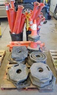 Lot of Pylons and Bases. **LOCATED IN SEXSMITH**