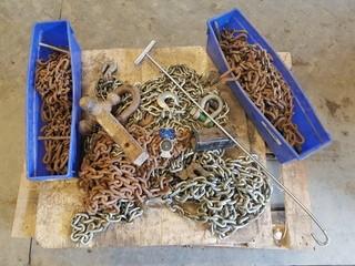 Lot of Chains and Truck Accessories. ** LOCATED IN SEXSMITH**