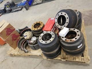 Lot of New Brake Drums and Brake Pads. ** LOCATED IN SEXSMITH**