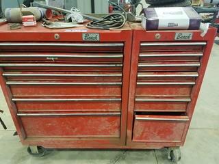 Beach 14-Drawer Roll-Away Tool Cabinet w/Contents. ** LOCATED IN SEXSMITH**