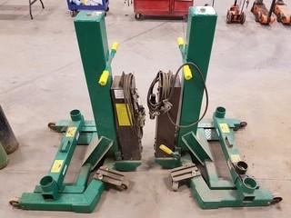 Pair of Flema 20,000lbs Wheel Jacks. ** LOCATED IN SEXSMITH**