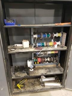 Husky 2-Door Storage Cabinet w/ Asst. Rolls Wire. ** LOCATED IN SEXSMITH**