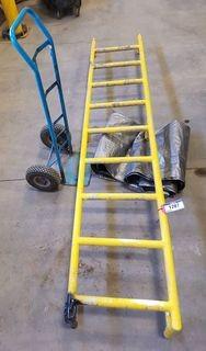 Custom Made Ladder w/Tarp and Dolly. **LOCATED IN SEXSMITH**