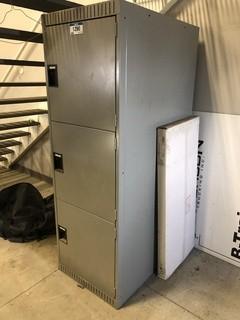 Metal 3-Door Locker. ** LOCATED IN SEXSMITH**