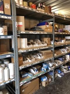 Contents of Row B Shelving including Regulators, Filters, Truck Parts, etc. ** MUST BE REMOVED BY MON. APRIL 29 @ 5PM-LOCATED IN SEXSMITH**