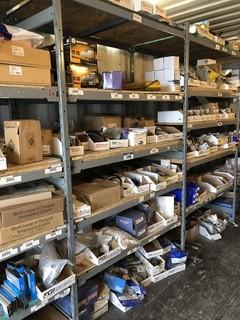 Contents of Row C Shelving including Truck Parts, Hub Cap Plugs, Switches, Headlights, etc. ** MUST BE REMOVED BY MON. APRIL 29 @ 5PM-LOCATED IN SEXSMITH**